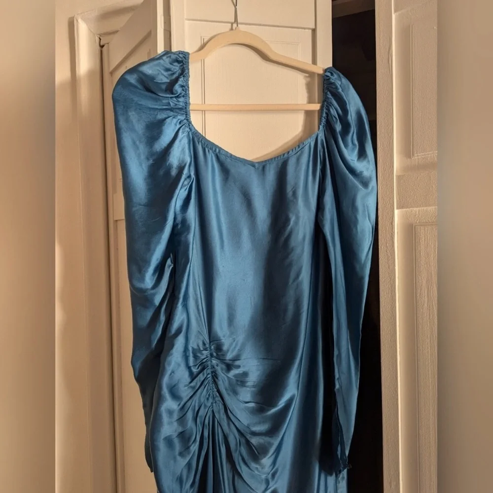 💙ROCOCO SAND Poppy Gown sz XS Dark Turquoise Maxi Long Dress NWT Reg $498💙 - Picture 8 of 12